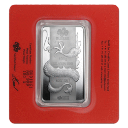 Pre-Owned 2012 PAMP Lunar Dragon 100g Silver Bar
