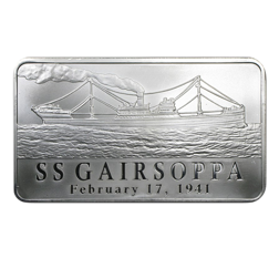 Pre-Owned SS Gairsoppa Shipwreck Silver 10oz Silver Bar