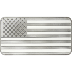 SilverTowne Silver 10oz American Flag Bar