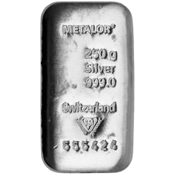 Metalor 250g Silver Bar