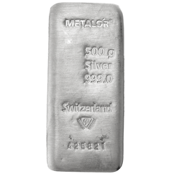 Metalor 500g Silver Bar