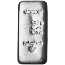 Metalor 500g Silver Bar