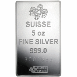 Pre-Owned PAMP Suisse Fortuna 5oz Silver Bar