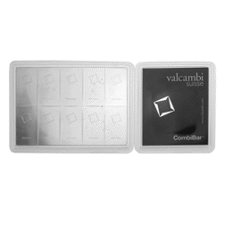 Pre-Owned Valcambi 10 x 10g Silver CombiBar