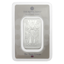 Pre-Owned The Royal Mint Three Graces 1oz Silver Bar