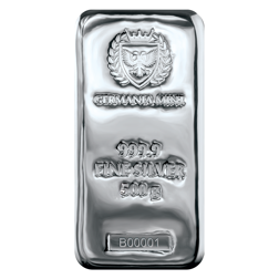 Germania Mint 500g Cast Silver Bar