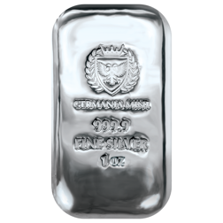 Germania Mint 1oz Cast Silver Bar