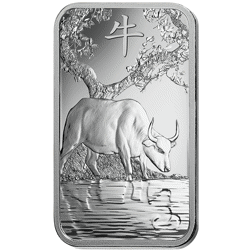 Pre-Owned 2021 PAMP Lunar Ox 1oz Silver Bar
