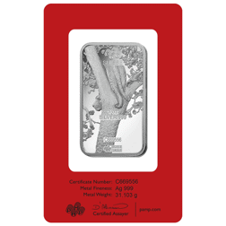 Pre-Owned 2022 PAMP Lunar Tiger 1oz Silver Bar