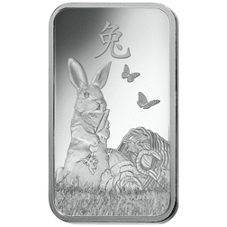 Pre-Owned 2023 PAMP Lunar Rabbit 1oz Silver Bar