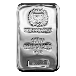 Pre-Owned Germania Mint 5oz Cast Silver Bar