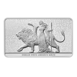 The Royal Mint Una and the Lion 10oz Stamped Silver Bar