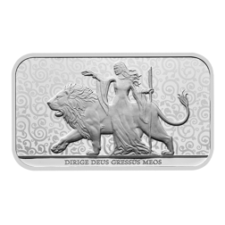 The Royal Mint Una and the Lion 1oz Stamped Silver Bar