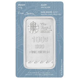 The Royal Mint Britannia 100g Silver Bar
