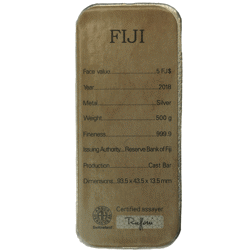 Pre-Owned 2018 Fiji $5 500g Silver Coin Bar
