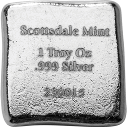 Scottsdale Mint Lion 1oz Cast Silver Bar