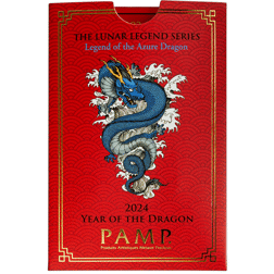 Pre-Owned 2024 PAMP Lunar Legends Year of the Azure Dragon 10g Silver Bar