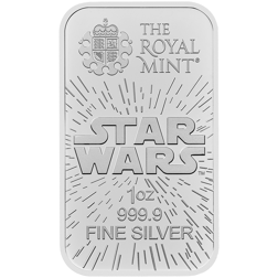 The Royal Mint Star Wars Jedi 'Light Side' 1oz Minted Silver Bar - Not in Assay Card