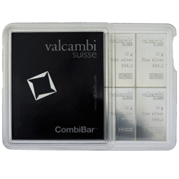 Valcambi 10 x 10g Silver CombiBar - Damaged Packaging