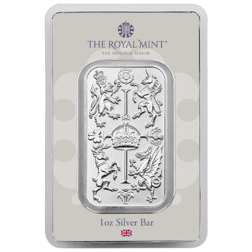 Pre-Owned The Royal Mint Royal Celebration 1oz Silver Bar - Carded