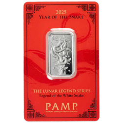 Pre-Owned 2025 PAMP Lunar Snake 10g Silver Bar