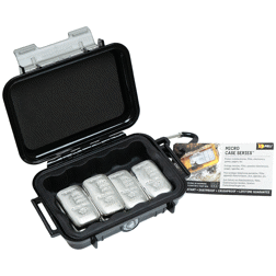 Metalor 100g Silver Bar - 10 Bars with Peli 1010 Protective Case
