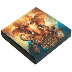 Germania Mint Diwali 2oz Ganesh Cast Silver Bar