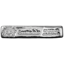 Pre-Owned Scottsdale Mint 20oz Cast Silver Bar