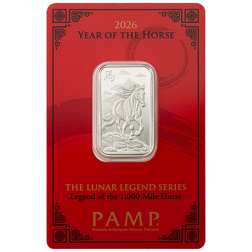 2026 PAMP Lunar Legends 1,000 Mile Horse 10g Silver Bar