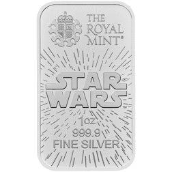 Pre-Owned The Royal Mint Star Wars Jedi 'Light Side' 1oz Minted Silver Bar - Carded