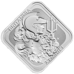 Pre-Owned The Royal Mint UK Britannia and Liberty 1oz Silver Bar