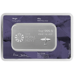 Pre-Owned The Royal Mint Battle of Britain 1oz Silver Bar