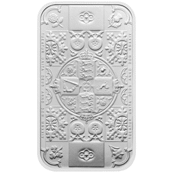 Pre-Owned The Royal Mint Gothic Crown 1oz Silver Bar in Assay Card