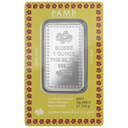 Pre-Owned PAMP Diwali 1oz Silver Bar