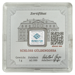 Pre-Owned Geiger Edelmetalle 1g Silver Bar