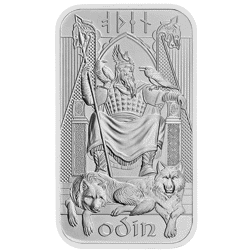Pre-Owned The Royal Mint / Germania Mint Norse Gods: Odin 1oz Silver Bar - Not in Assay Card