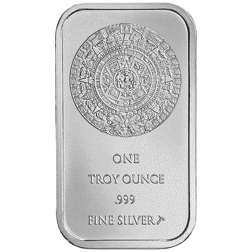 Aztec Sun Stone 1oz Silver Bar
