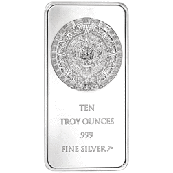 Aztec Sun Stone 10oz Silver Bar