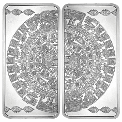 Aztec Sun Stone 10oz Silver Bar