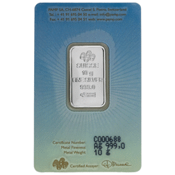 Pre-Owned PAMP 'Faith' Lakshmi 10g Silver Bar