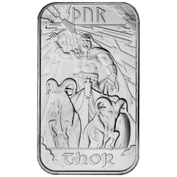 Pre-Owned The Royal Mint / Germania Mint Norse Gods: Thor 1oz Silver Bar