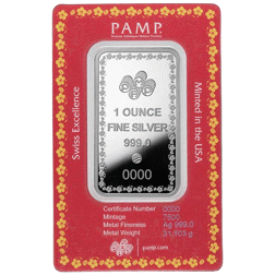 PAMP Diwali Lakshmi and Sacred Cow 1oz Silver Bar