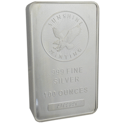 Pre-Owned Sunshine Mint 100oz Silver Bar