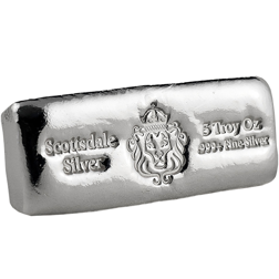 Scottsdale Mint 5oz Cast Silver Bar