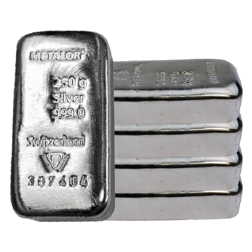 Metalor 250g Silver 5 Bar Bundle