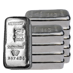 Metalor 250g Silver 10 Bar Bundle
