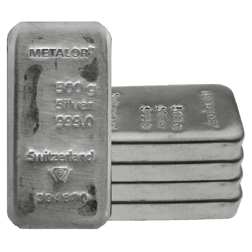 Metalor 500g Silver 5 Bar Bundle
