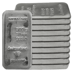 Metalor 500g Silver 10 Bar Bundle