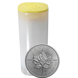 2022 Canadian Maple 1oz Silver Coin - Full Tube of 25 Coins