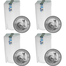 2023 South African Krugerrand 1oz Silver Coin - Mini Bundle of 100 Coins